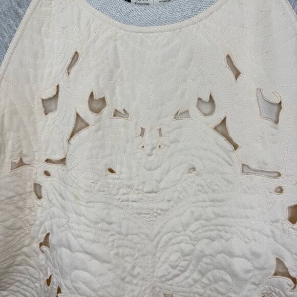 Anthropologie Cream and Gray Long Sleeve Tee - Picture 8 of 13